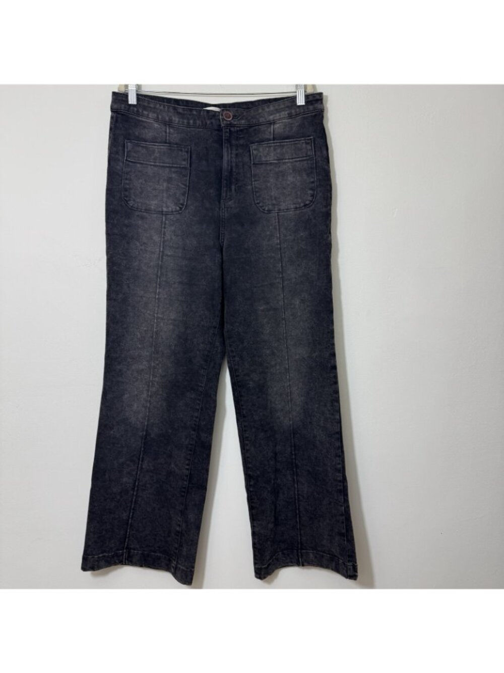 LC Lauren Conrad Super High Rise Trouser Jeans Women’s Size 16 Wide Leg Stretch - Picture 2 of 7